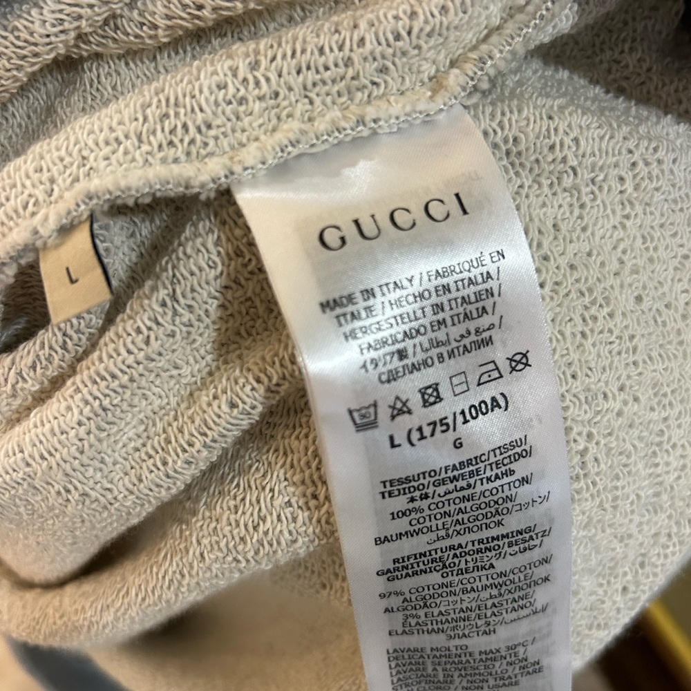 Men's Gucci, interlocking G cotton, crewneck sweatshirt size large made Italy - Picture 7 of 10
